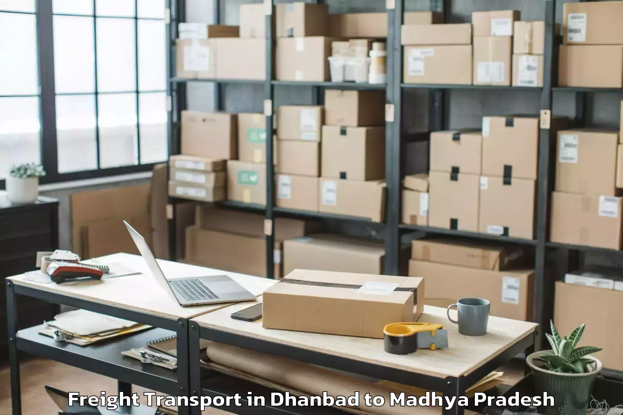 Hassle-Free Dhanbad to Hoshangabad Freight Transport